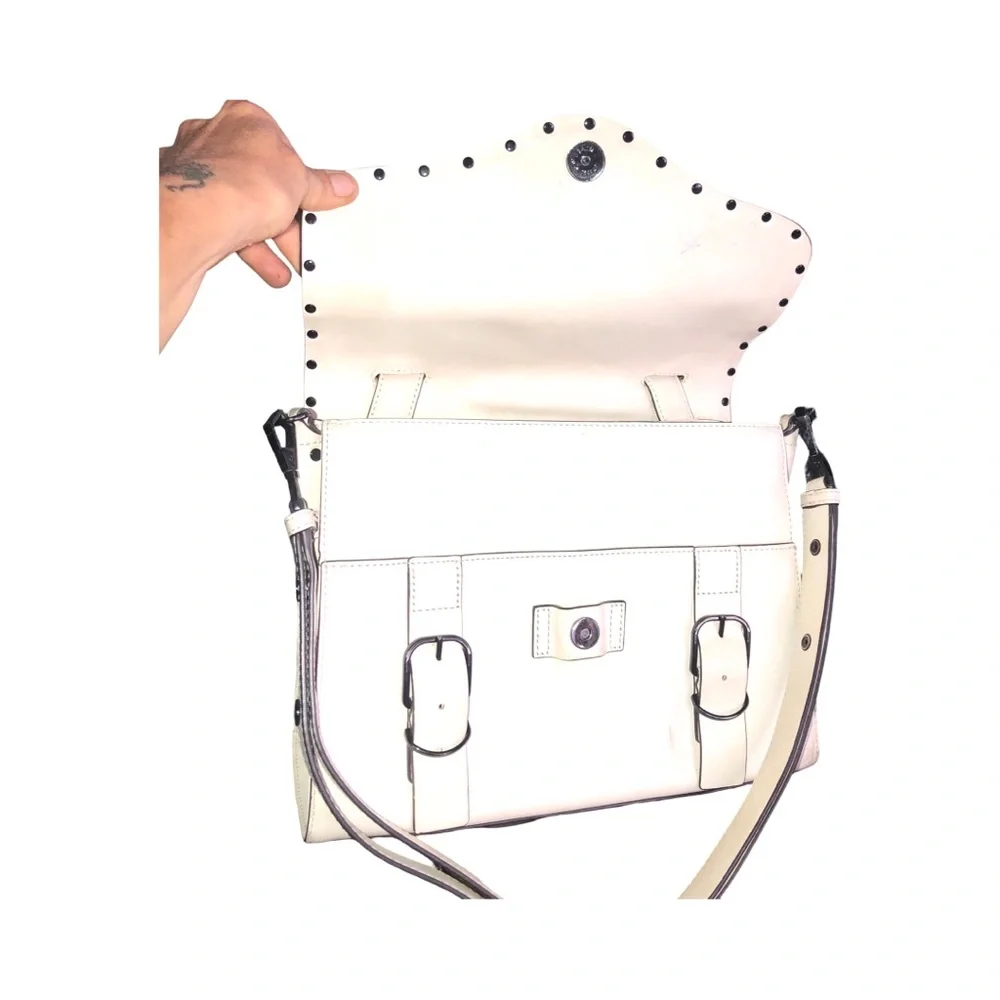 Rebecca Minkoff Cream Studded Satchel 56 - Picture 9 of 14